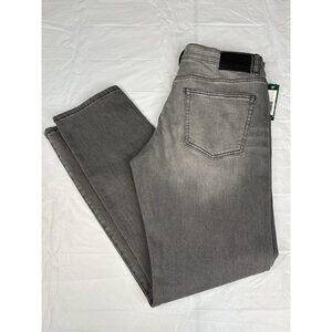 NWT DL1961 Russell Slim Straight Stretch Jeans Men’s 34x32 Light Grey Fade Denim
